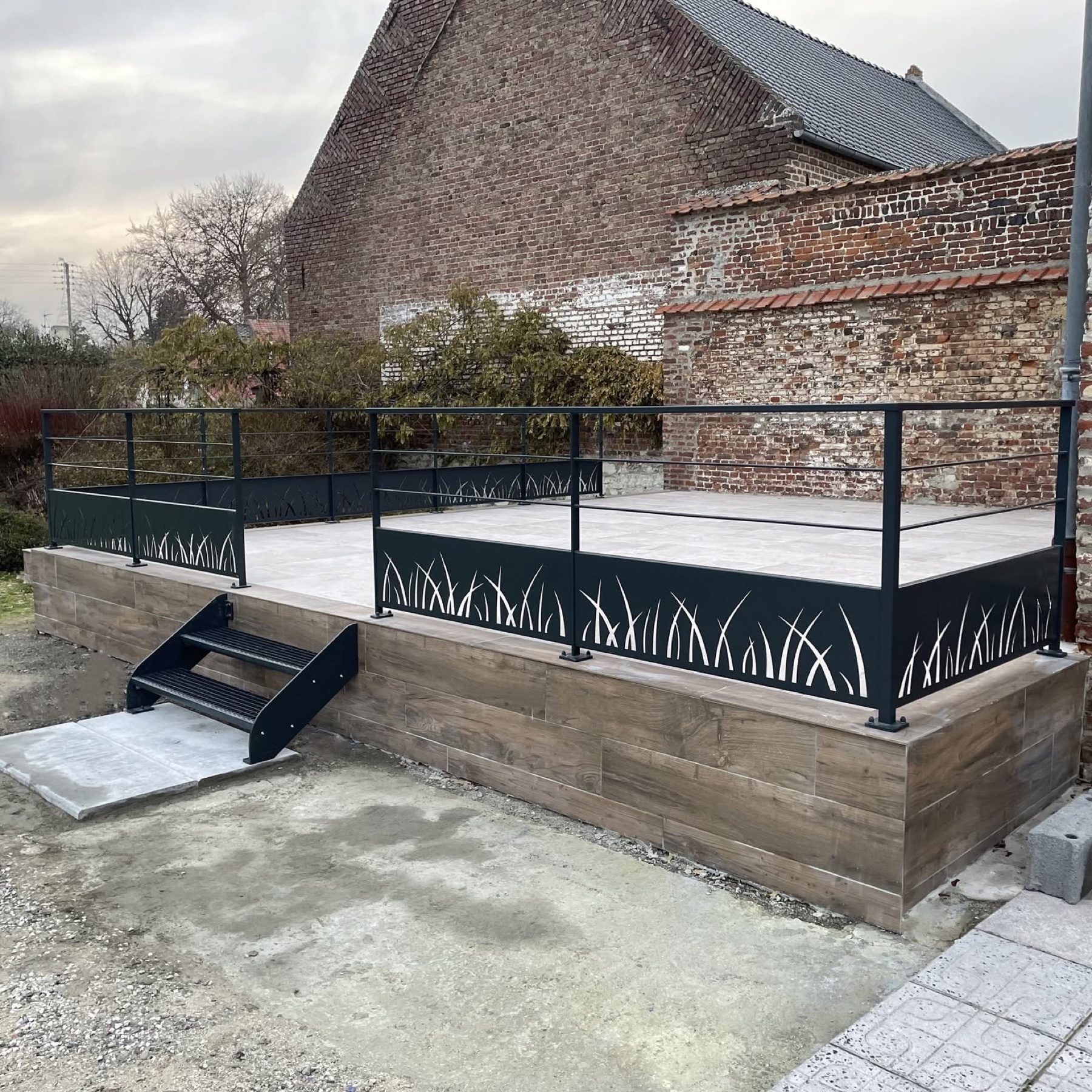 Terrasse graphique, réalisation AD Créateur